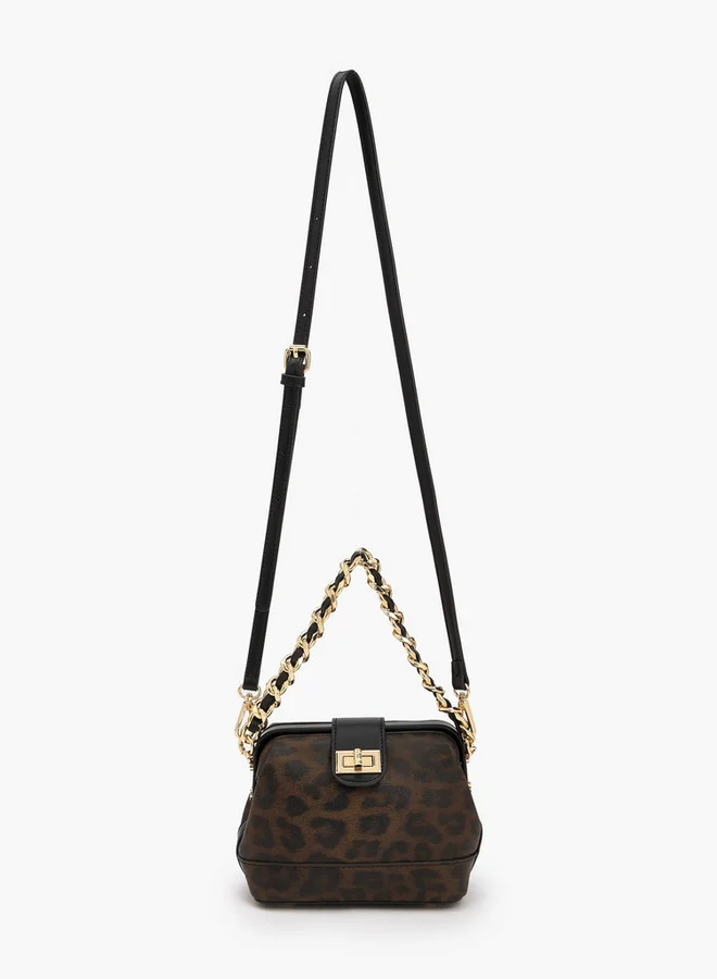 Celeste Textured Crossbody Bag With Twist Lock Closure